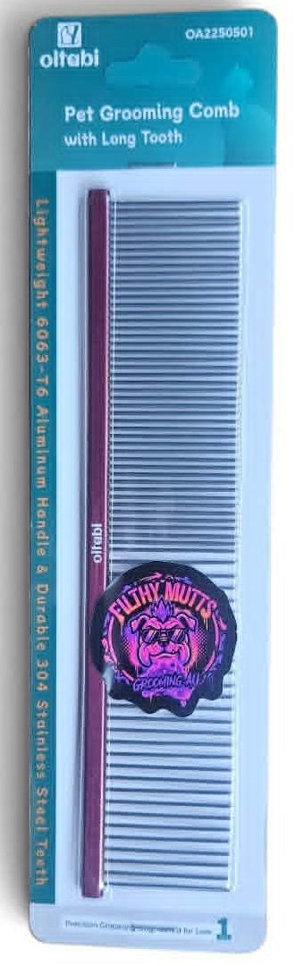 Fine/Course Comb 19cm Red