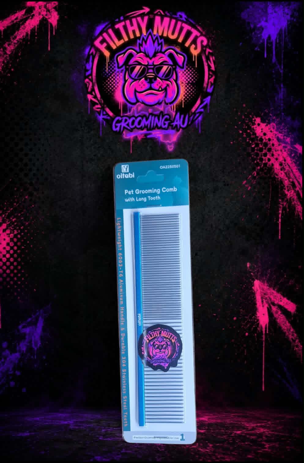 Fine/Course Comb 19cm Blue